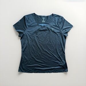 On Running Performance-T Womens Large Black Gray Athletic Running Shirt Tee